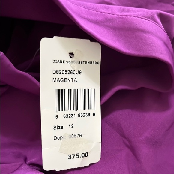 Diane Von Furstenberg Vibrant Magenta Mini Dress - Picture 5 of 13